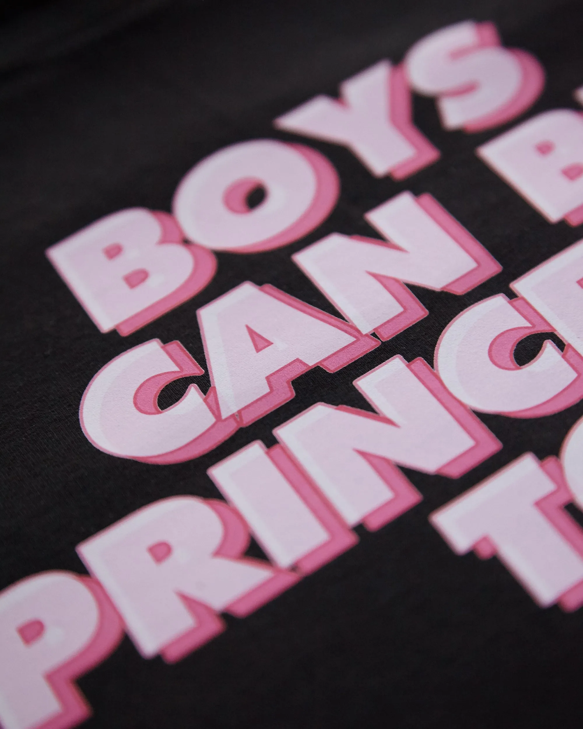 Boys can be princesses on black - sleeveless crop-top.