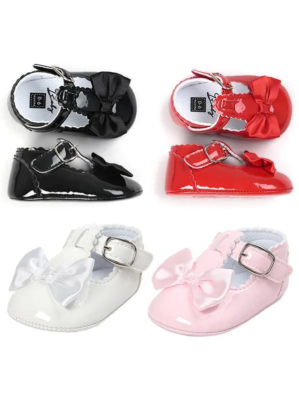 Glossy Surface Pre-walking Crib Shoes for Babies