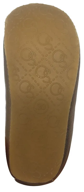 Old Soles Girl's 013 Luxury Ballet Old Gold Leather Elastic Mary Jane Flat Shoe