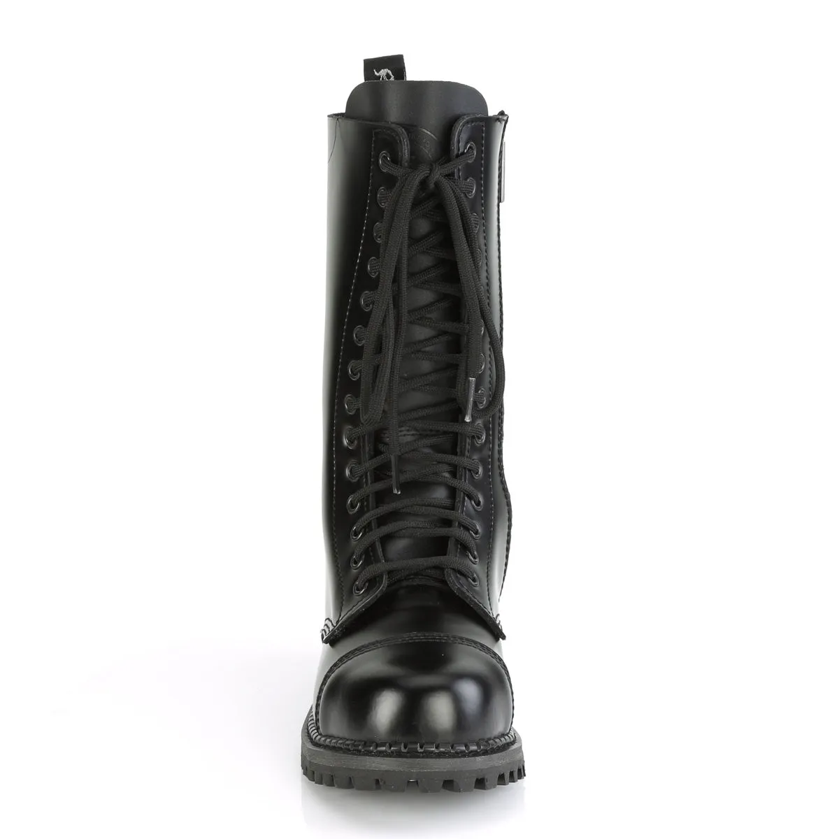 Riot Mid Calf Leather Combat Boots (Unisex)