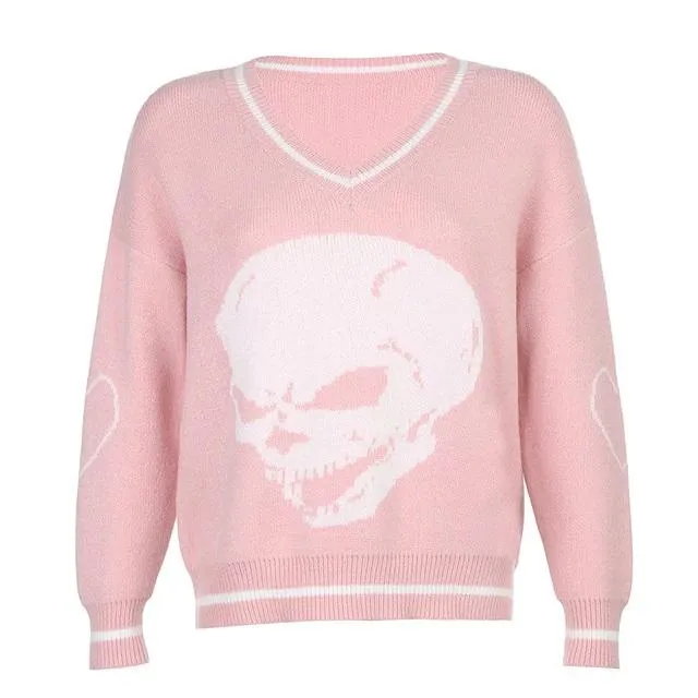 Skull Print Sweater