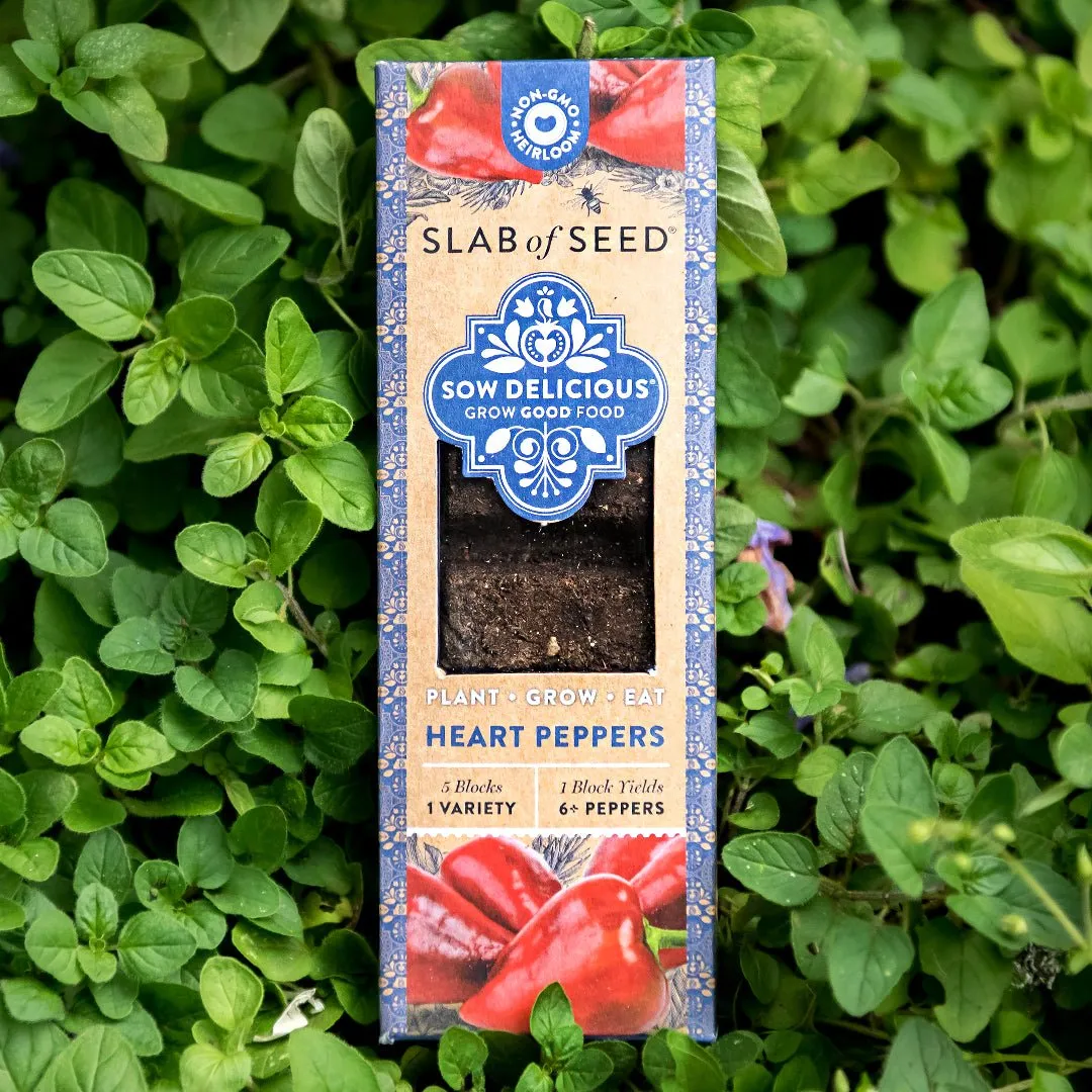 Slab of Seed - Heart Peppers