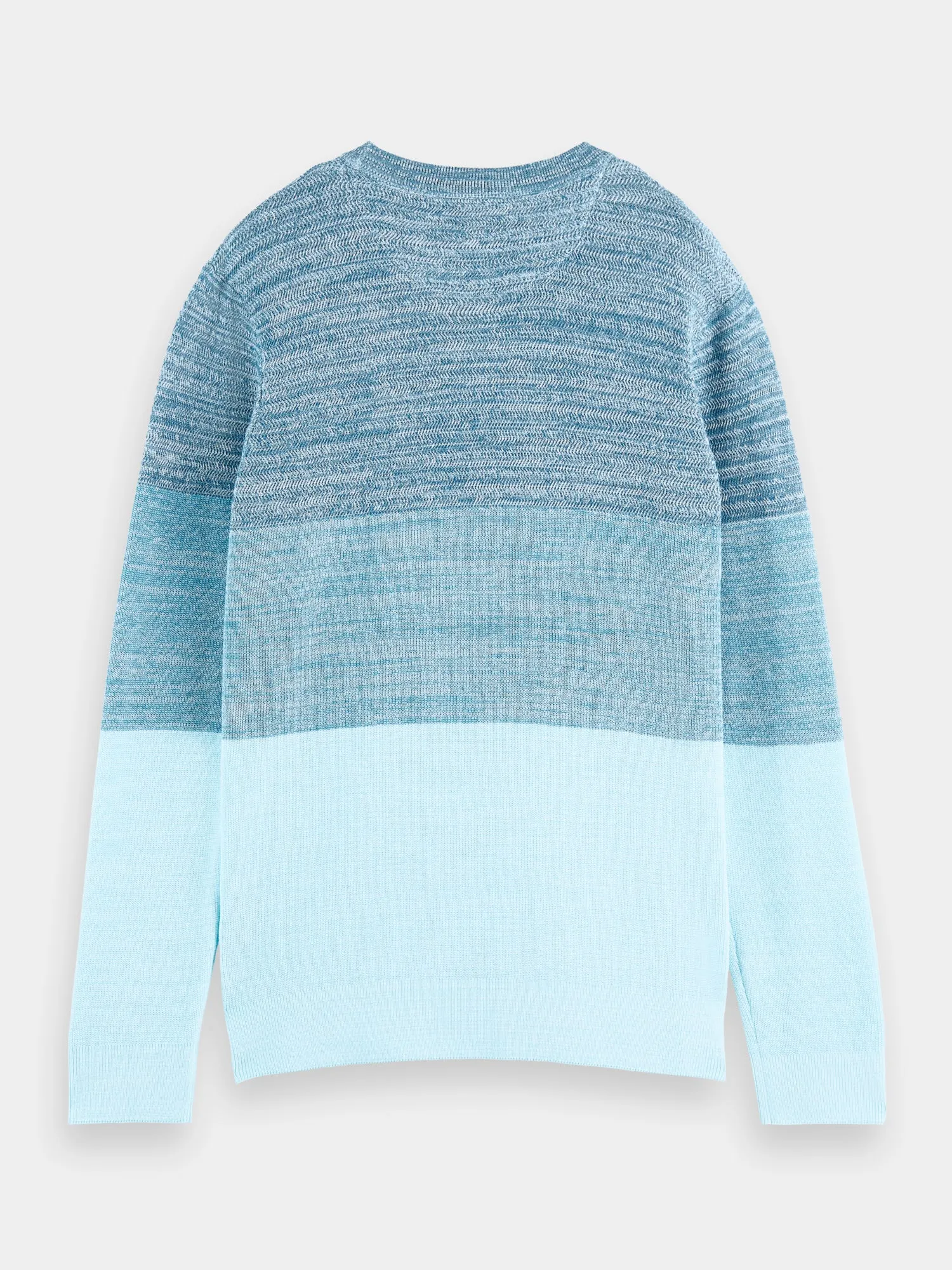 Striped Structured Knit Crewneck Sweater Combo B 0218