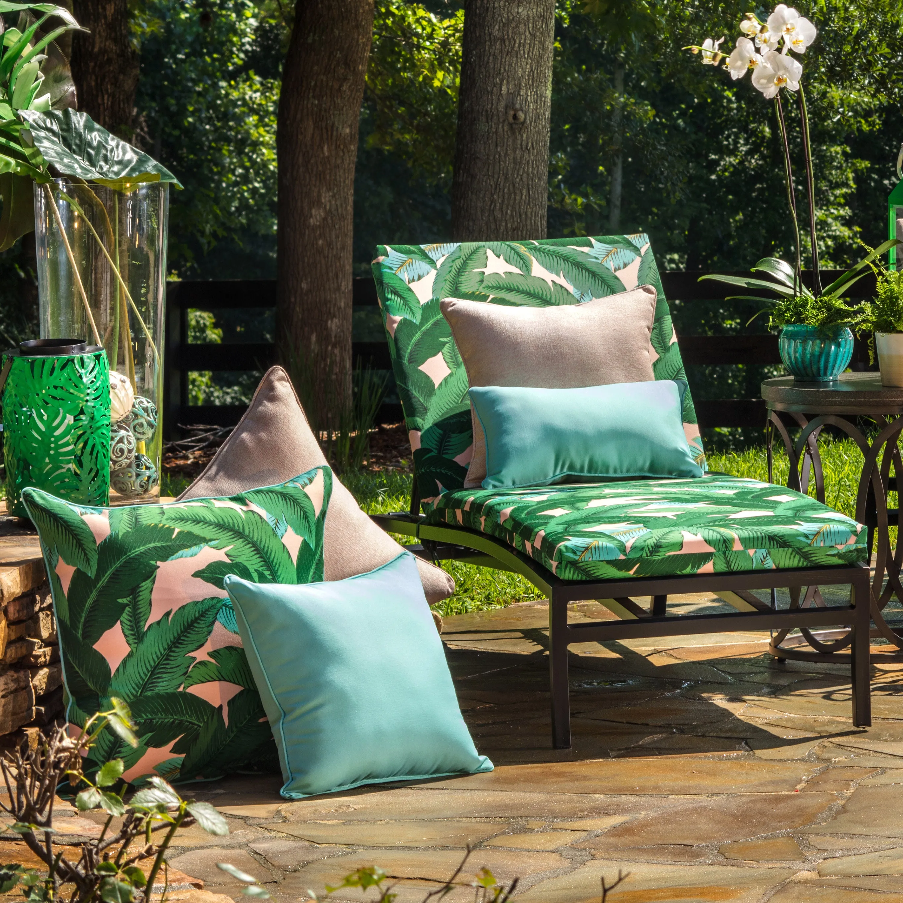 Swaying Palms Capri Over-Sized Rectangular Throw Pillow (Set Of 2)